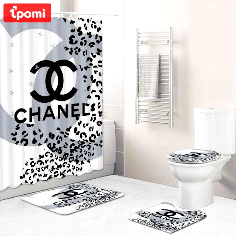 Chanel leopard bath mat hypebeast luxury fashion brand home decor bathroom sets Bathroom Set
