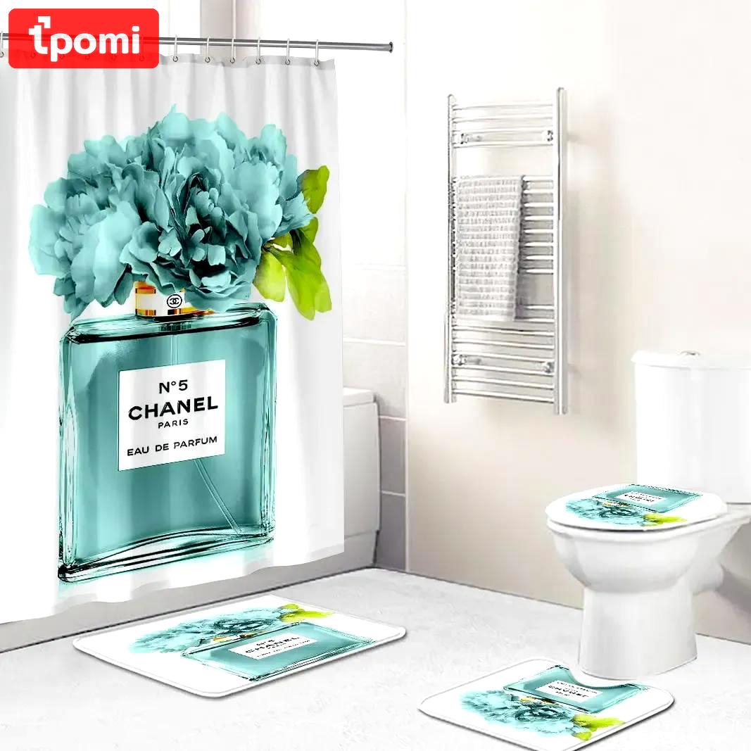 Chanel luxury fashion brand hypebeast home decor bath mat bathroom sets Bathroom Set