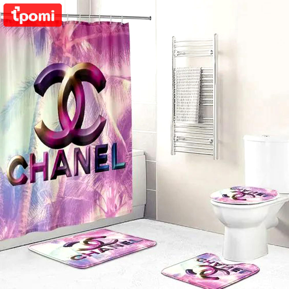 Chanel tropical luxury fashion brand hypebeast home decor bath mat bathroom sets Bathroom Set