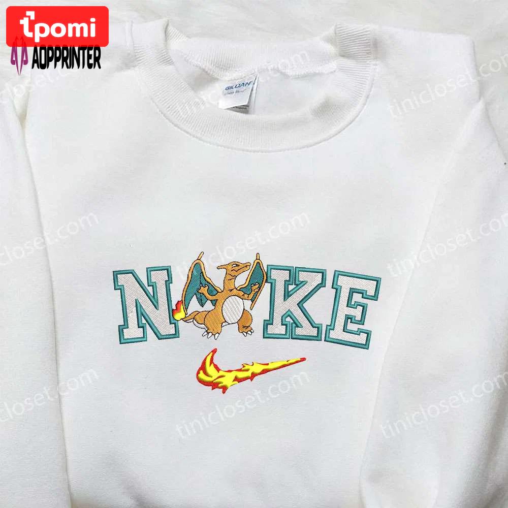 Charizard embroidered shirt: nike x pokemon – custom design Embroidered Shirt
