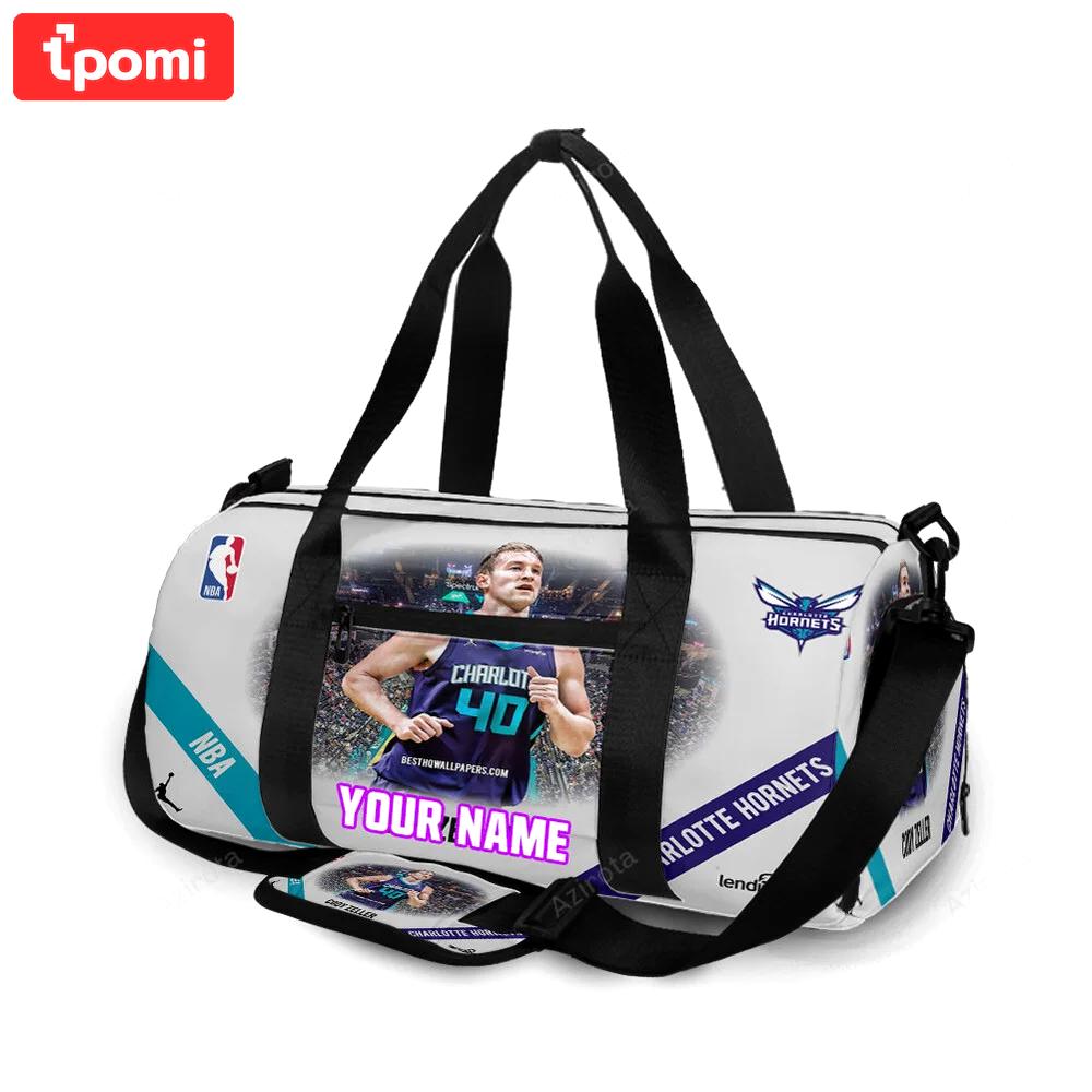 Charlotte hornets cody zeller1 personalized name travel bag gym bag 820 Travel Bag