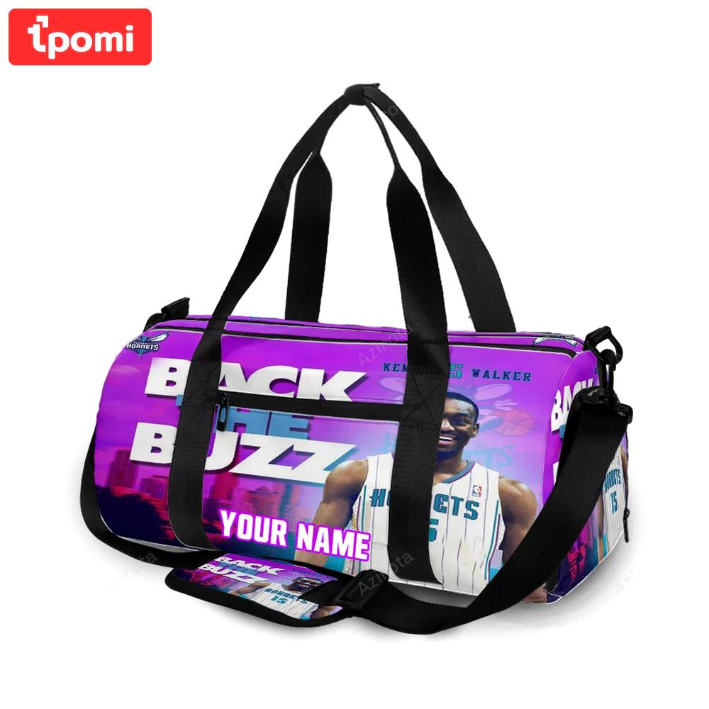 Charlotte hornets kemba walker1 personalized name travel bag gym bag 470 Travel Bag