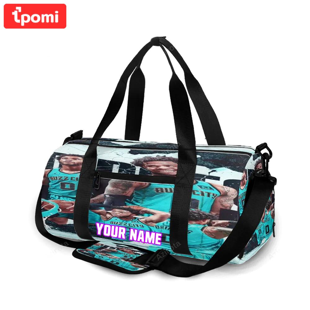 Charlotte hornets miles bridges5 personalized name travel bag gym bag 1293 Travel Bag