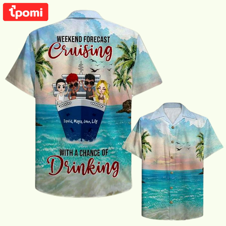Cheers to friends on cruise ship cruising friends hawaiian shirt Hawaii Shirt Shorts & Flip Flops