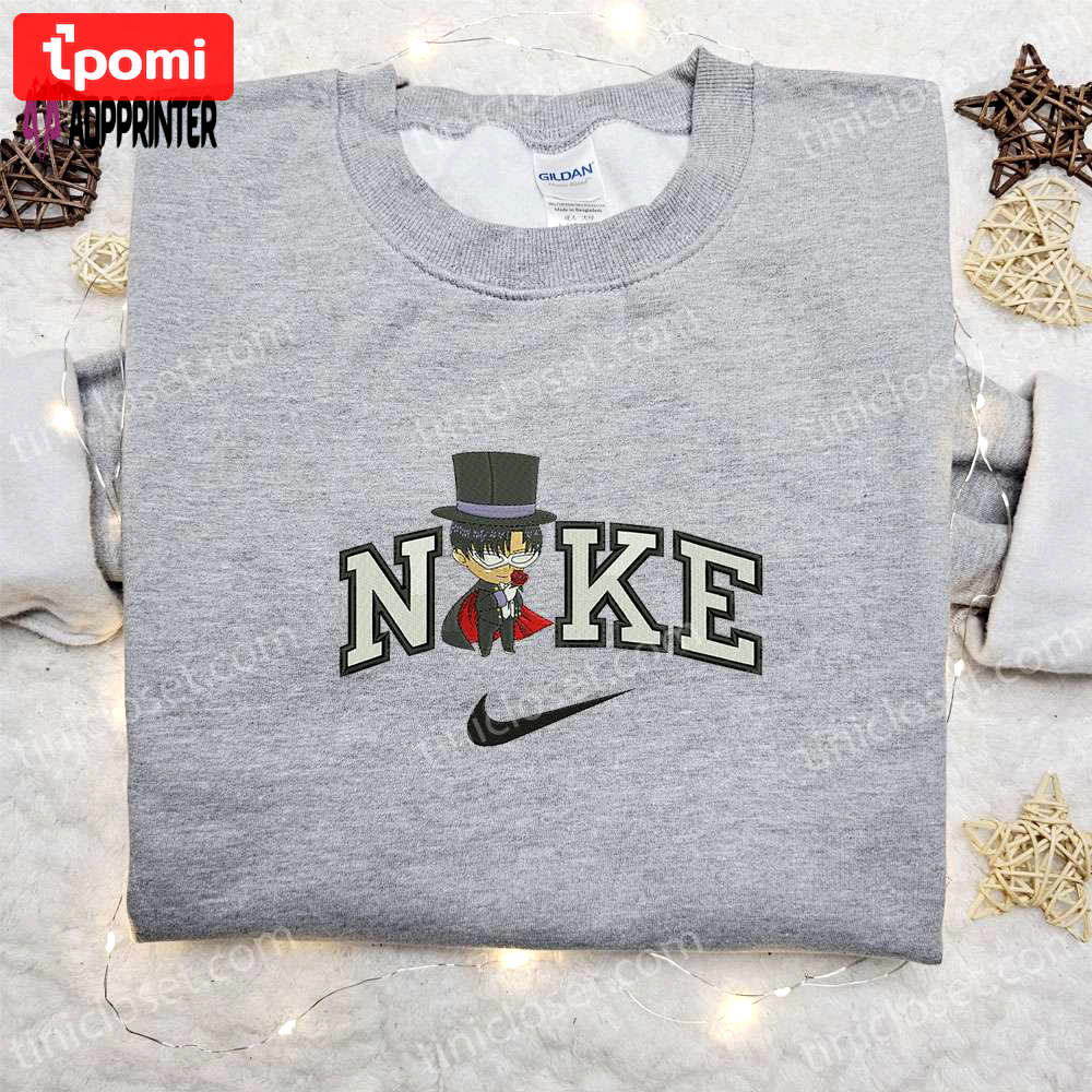 Chibi kuroba kaito x nike anime shirt detective conan embroidered shirt nike inspired shirt Embroidered Shirt