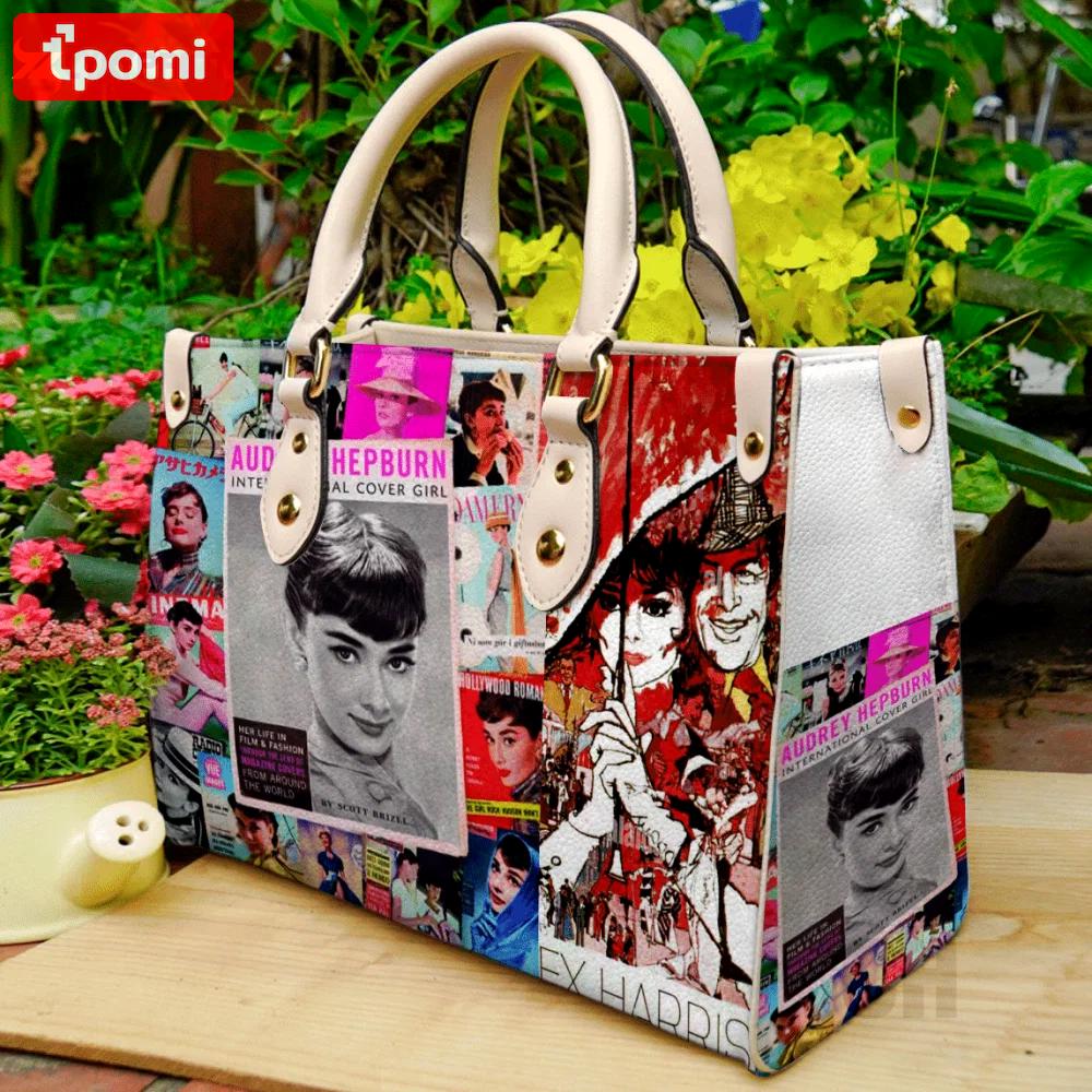 Chic audrey hepburn leather handbag: perfect women s day gift 3171 Women Leather Hand Bag