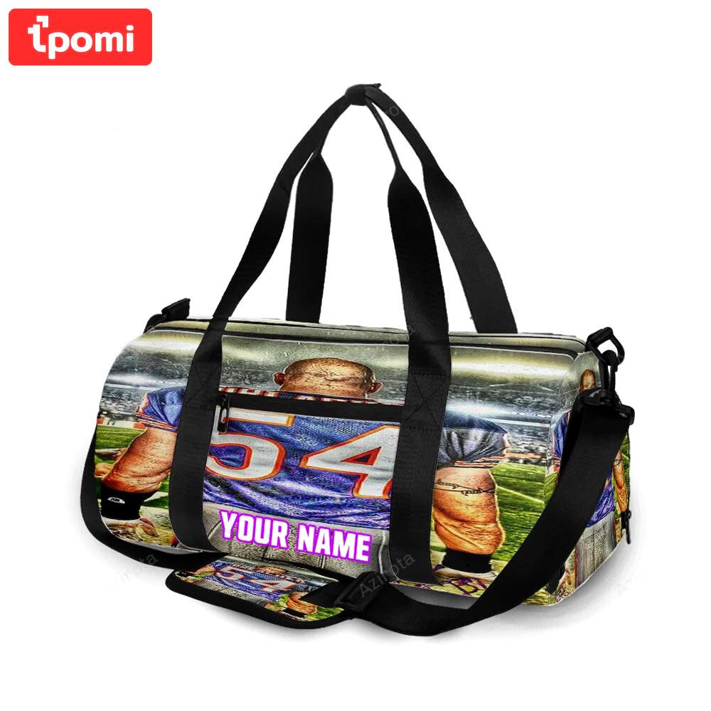 Chicago bears brian urlacher1 personalized name travel bag gym bag 1609 Travel Bag