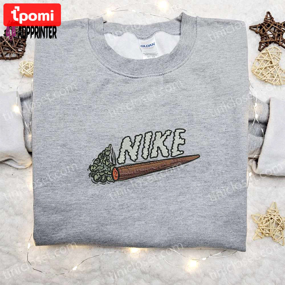 Cigarette x nike embroidered shirt: best nike inspired gift for him Embroidered Shirt