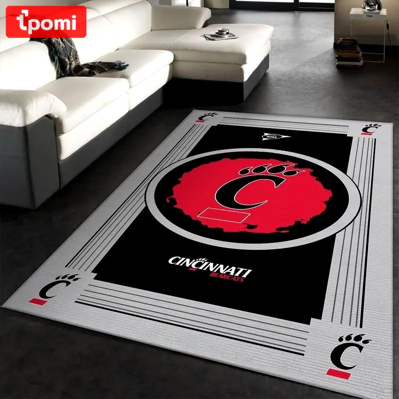 Cincinnati bearcats ncaa team logo nice gift home decor rectangle area 2 Rectangle Rug