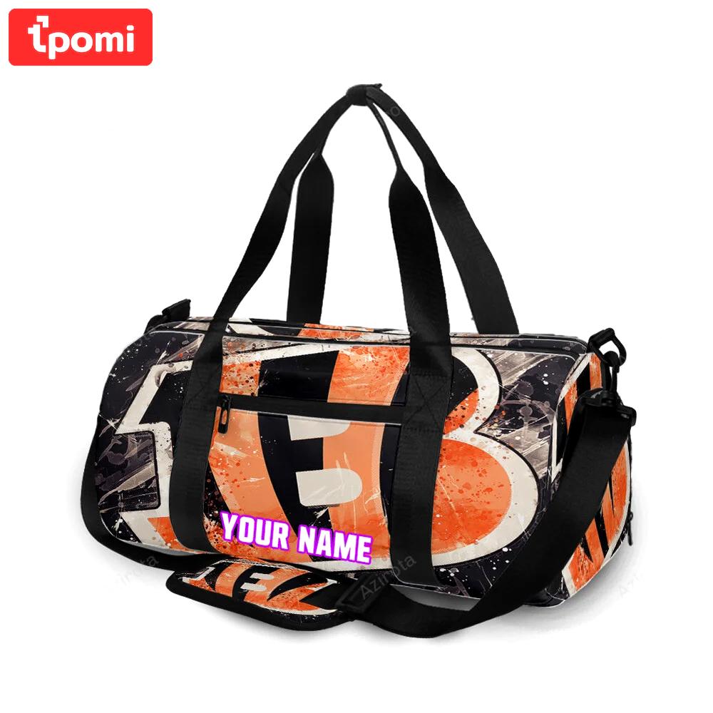 Cincinnati bengals emblem v1 personalized name travel bag gym bag 17 Travel Bag