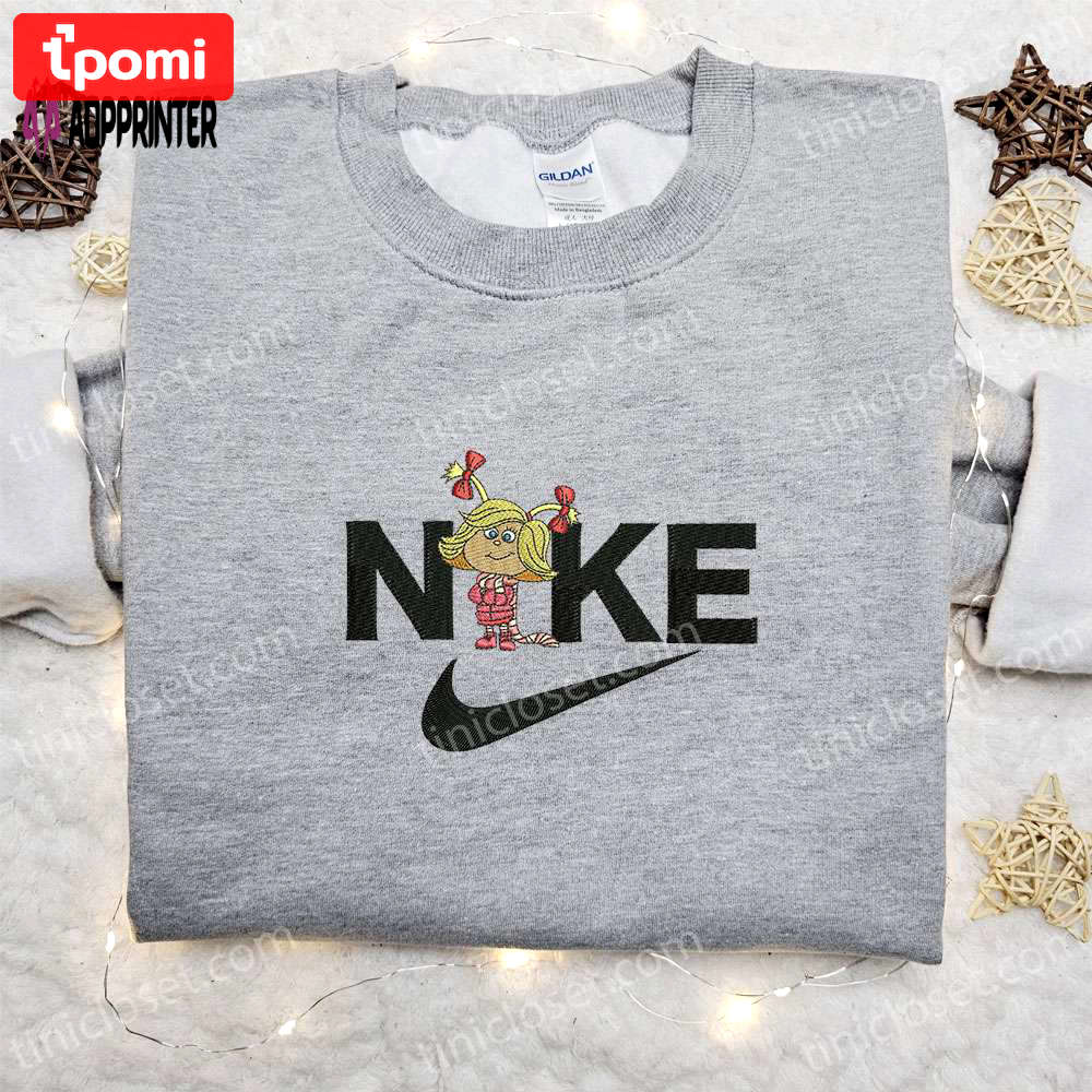 Cindy lou who x nike embroidered shirt: best nike inspired christmas gift ideas Embroidered Shirt