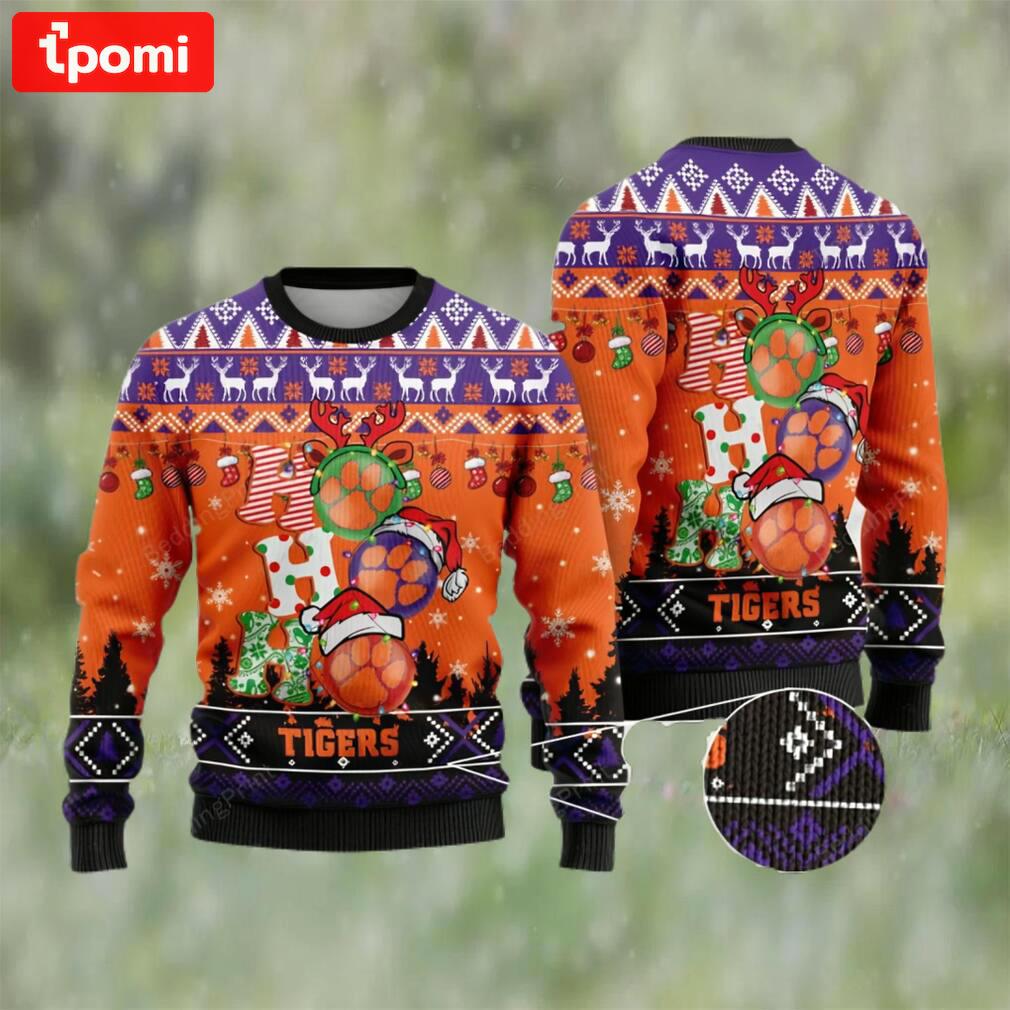 Clemson tigers ho ho ho ugly christmas sweater Christmas Ugly Sweater