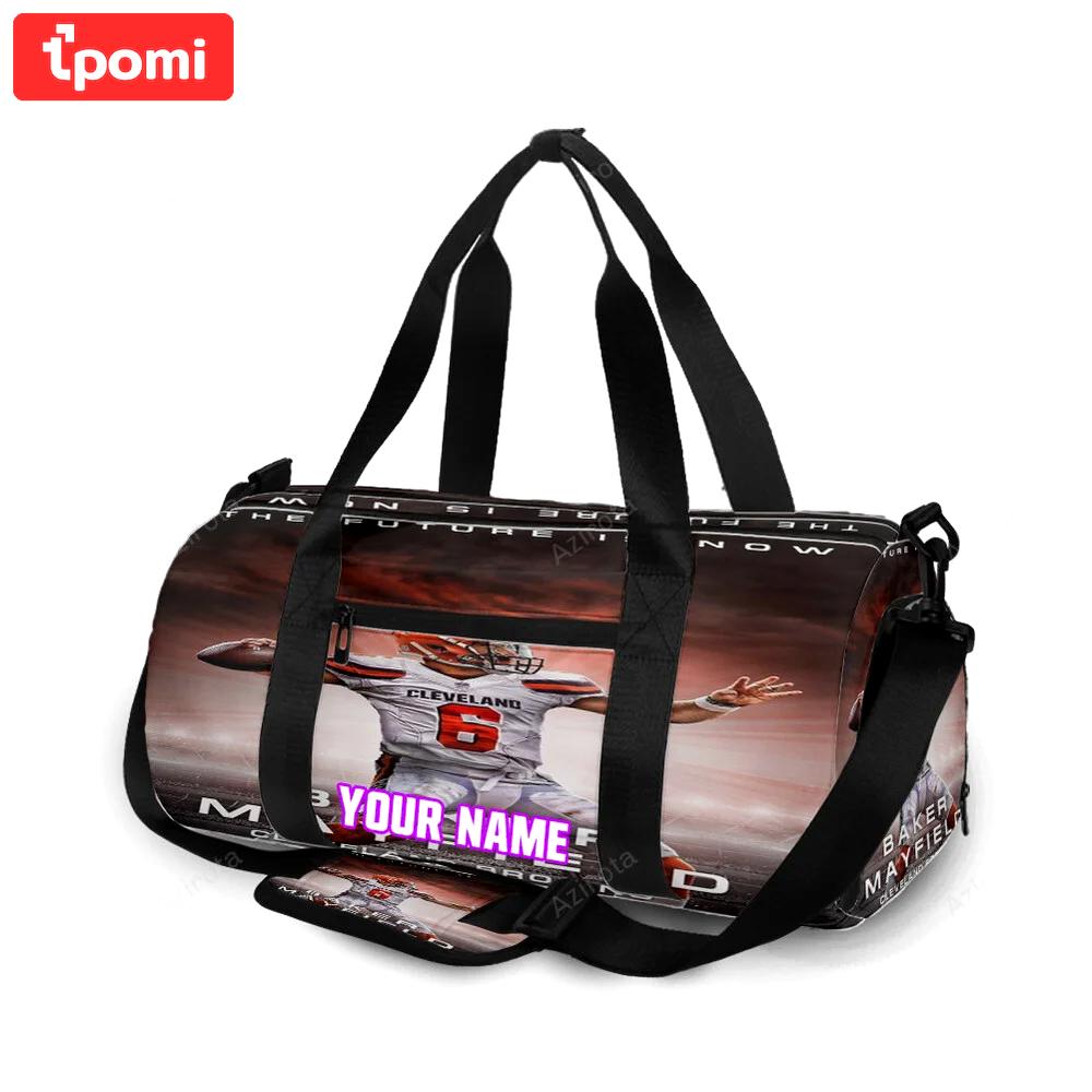 Cleveland browns baker mayfield 06 v1 personalized name travel bag gym bag 1556 Travel Bag