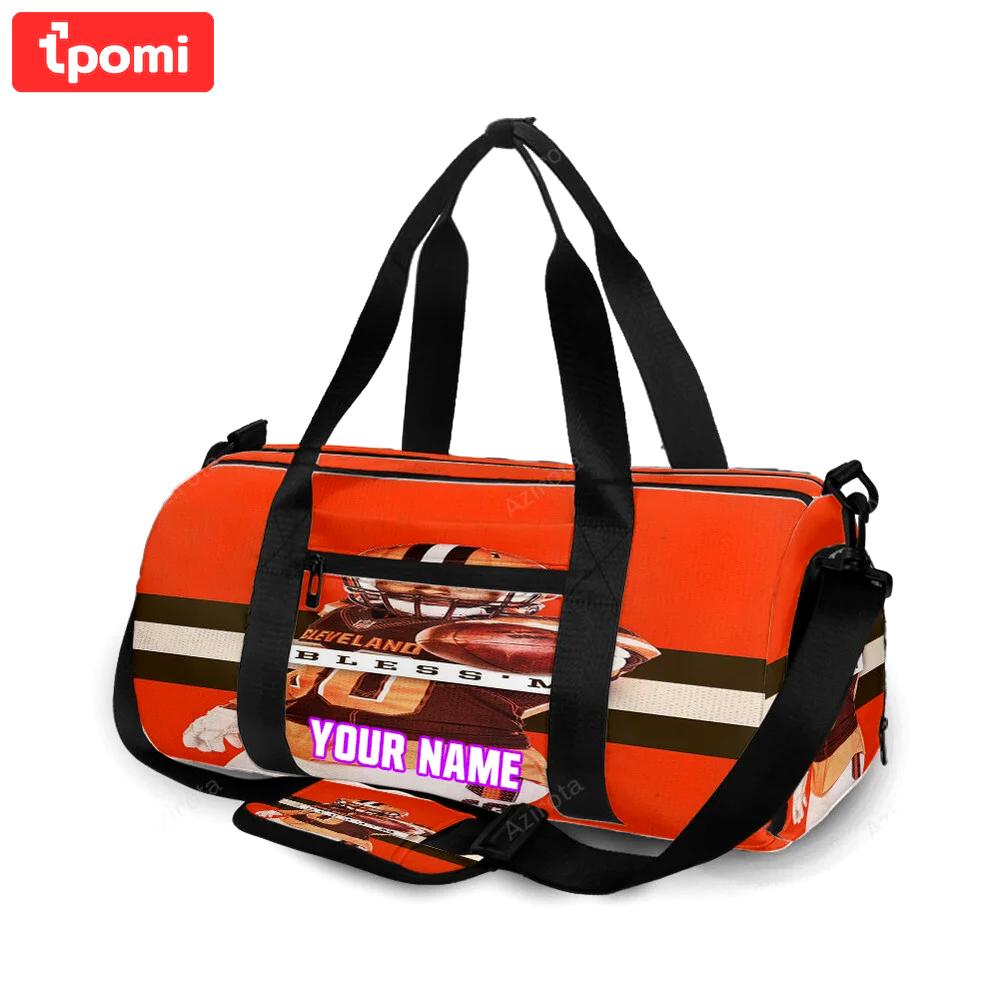 Cleveland browns jarvis landry 80 v3 personalized name travel bag gym bag 935 Travel Bag