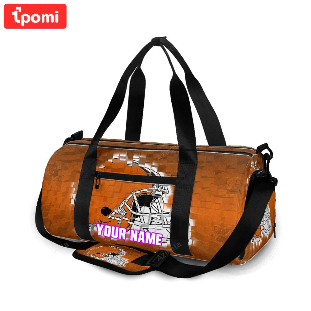 Cleveland browns logo v1 personalized name travel bag gym bag 1309 Travel Bag