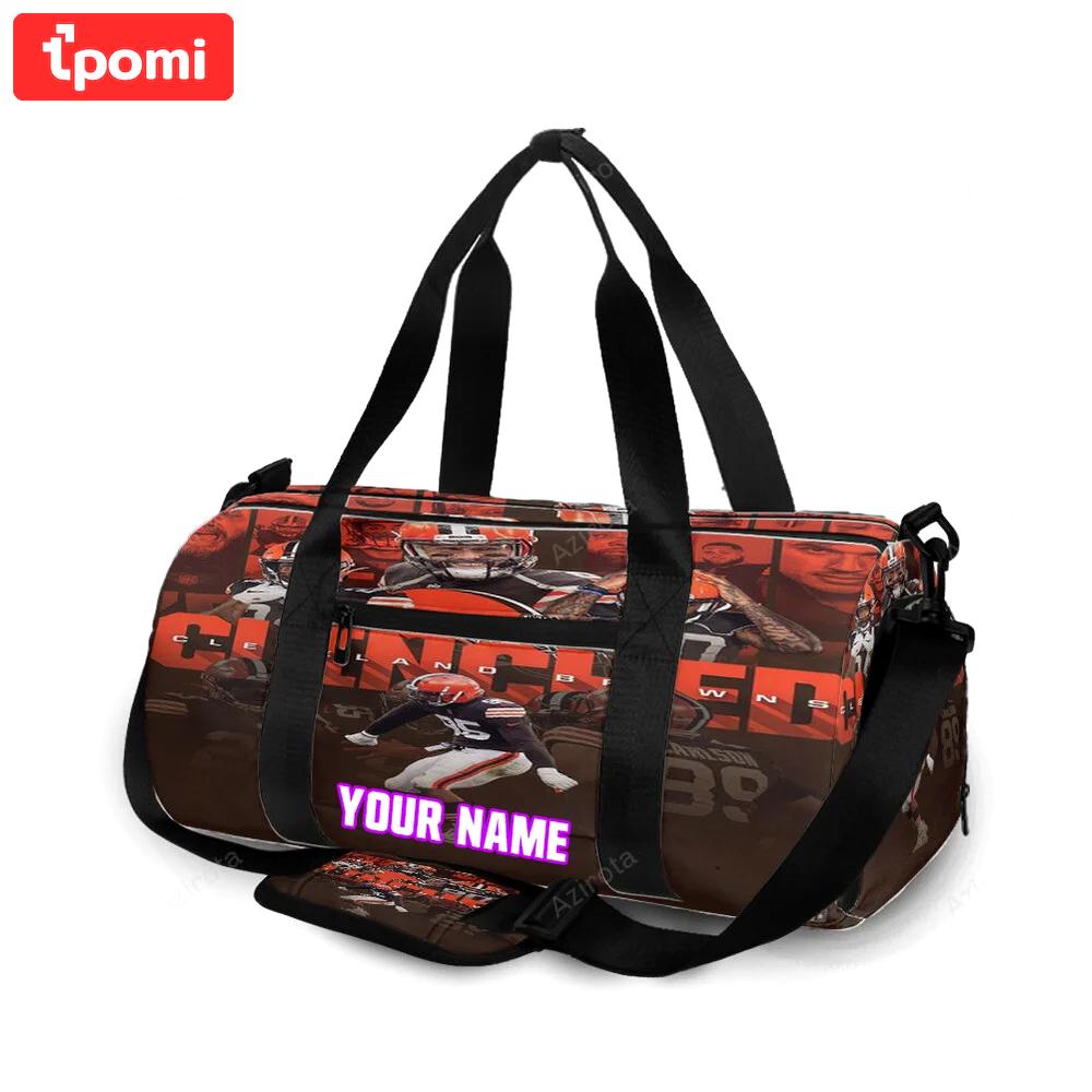Cleveland browns players2 personalized name travel bag gym bag 1226 Travel Bag
