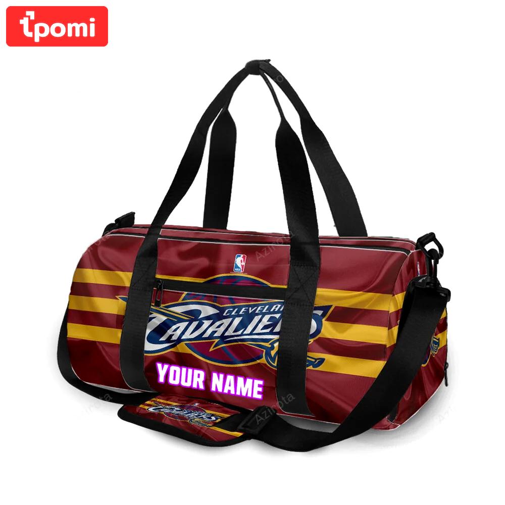 Cleveland cavaliers silk flag personalized name travel bag gym bag 777 Travel Bag