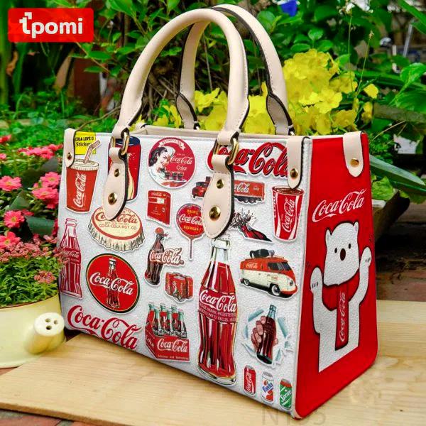 Coca cola leather handbag for women gift 2339 Women Leather Hand Bag