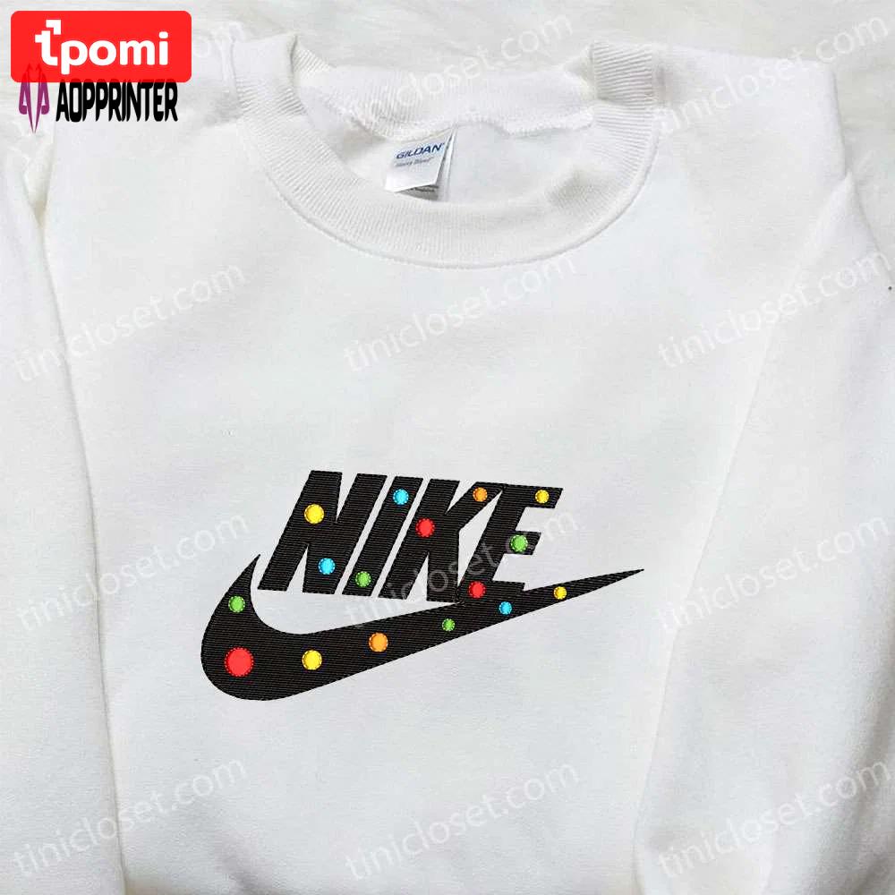 Colorful nike embroidered shirt sweatshirt & custom hoodie – vibrant nike inspired designs Embroidered Shirt