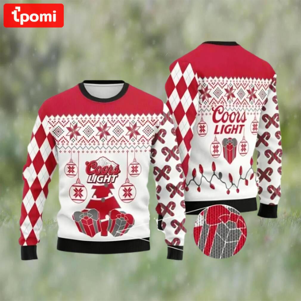 Coors light beer ugly sweater, faux wool sweater, christmas gifts for beer lovers, international beer day, best christmas gifts for 2022 ? prinvity Christmas Ugly Sweater