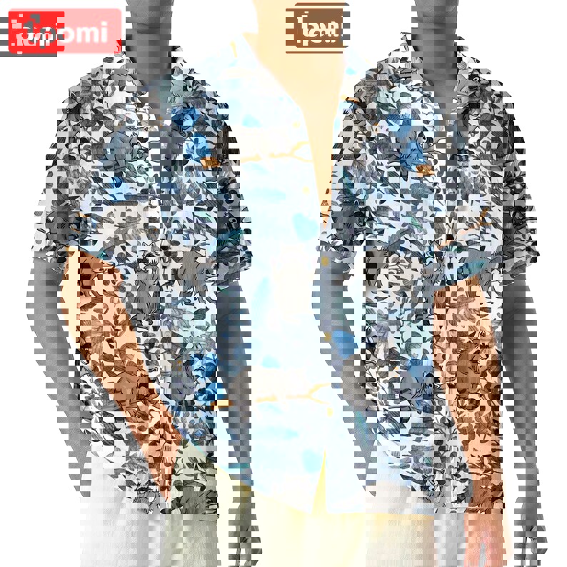 Cottagecore raccoon hawaiian shirt Hawaii Shirt Shorts & Flip Flops