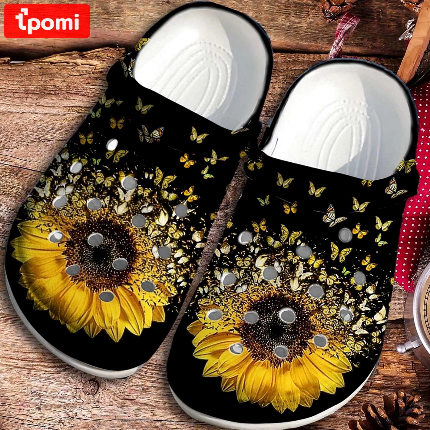 Crocs outfit - butterfly and sunflower lovers crocs crocband clog shoes - 343 Crocs Outfit