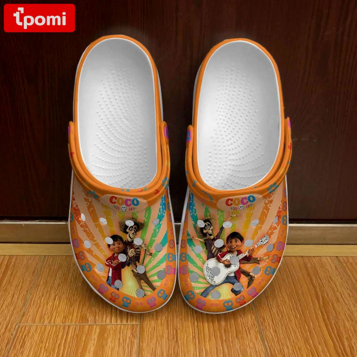 Crocs outfit - coco musical vintage orange green ombre disney graphic cartoon unisex crocs clogs crocband shoes - 400 Crocs Outfit