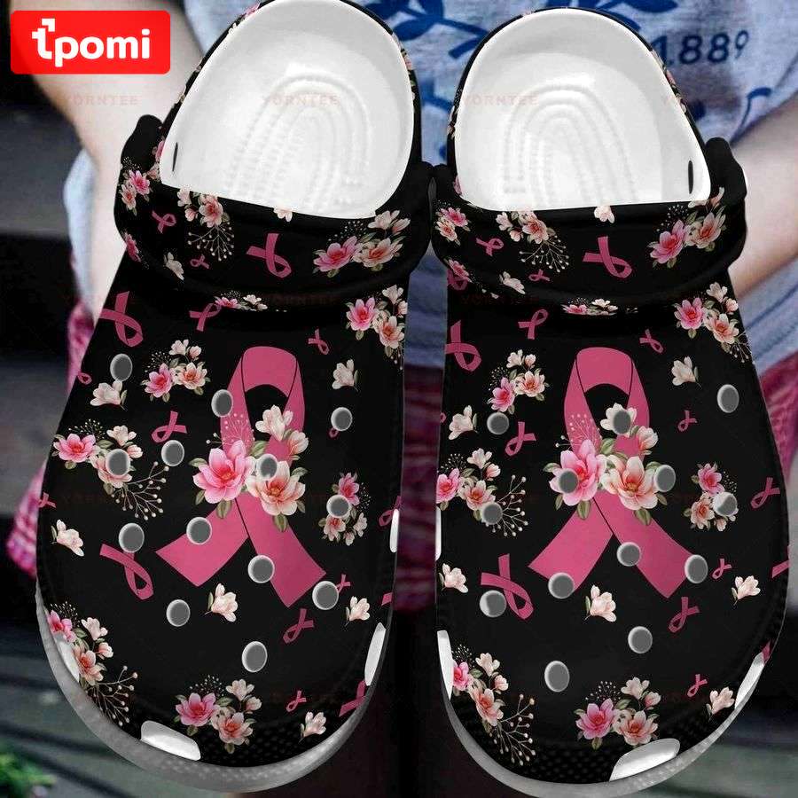 Crocs outfit - crocs breast cancer pink ribbon floral crocs clogs crocband shoes - 422 Crocs Outfit