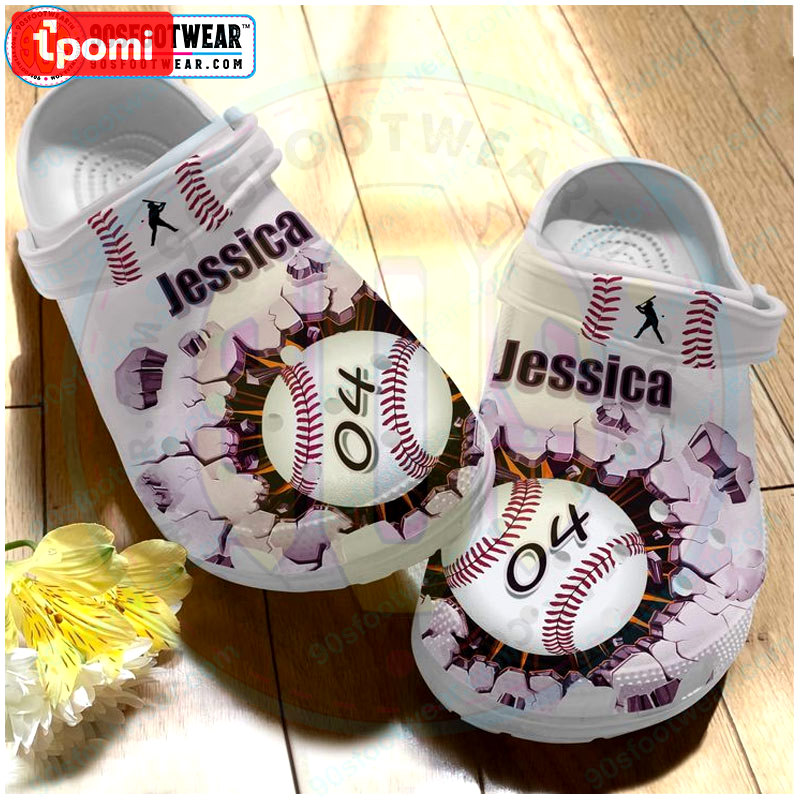 Crocs outfit - customize jersey numbers and name wall break personalized baseball crocs - 504 Crocs Outfit