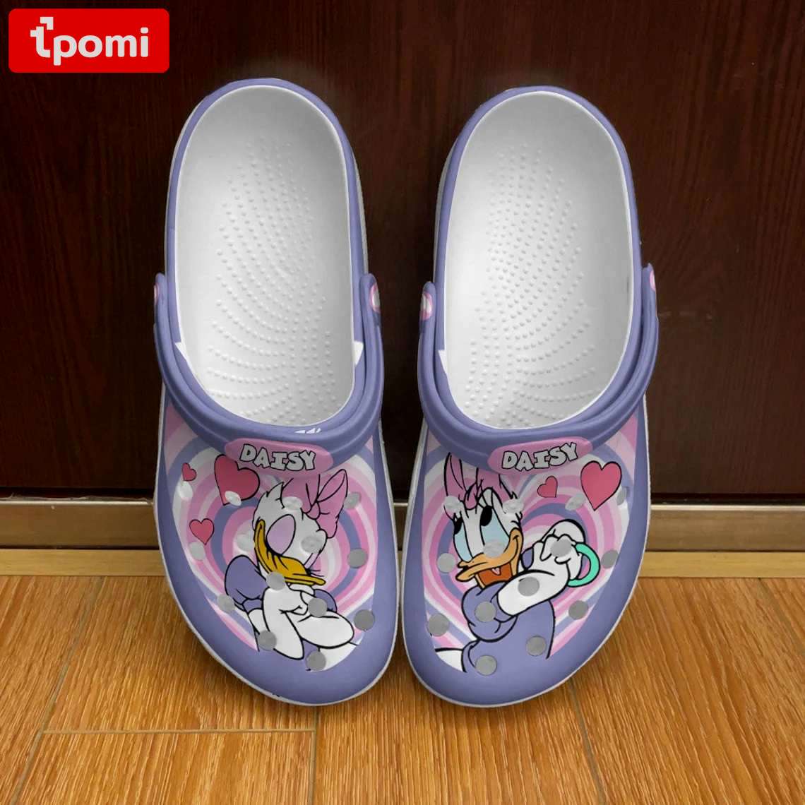 Crocs outfit - daisy duck round heart purple pink disney graphic cartoon unisex crocs clogs crocband shoes - 544 Crocs Outfit