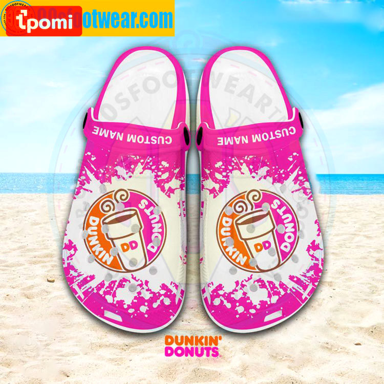 Crocs outfit - dunkin donuts personalized crocs paint drops pink custom classic clog - 660 Crocs Outfit