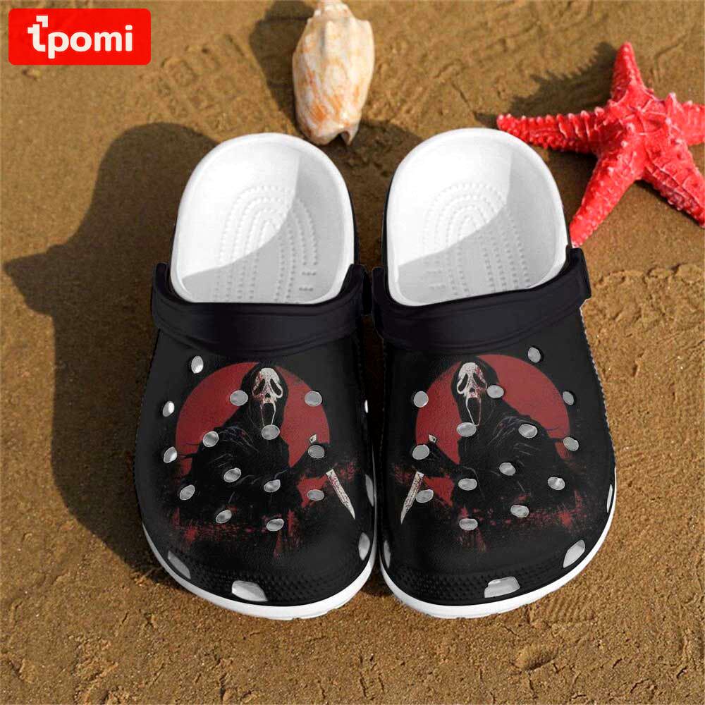 Crocs outfit - ghostface scream black crocs clogs crocband shoes - 764 Crocs Outfit