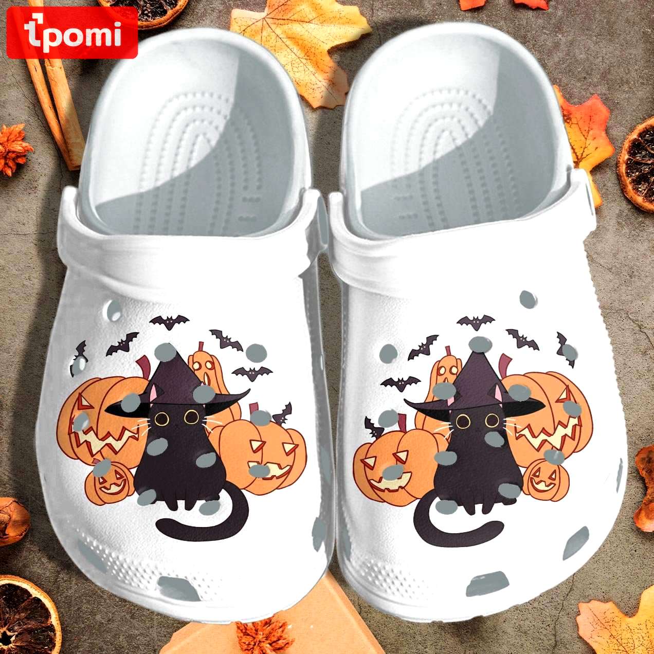 Crocs outfit - halloween black cat kawaii wearing witch hat crocs crocband clogs shoes - 822 Crocs Outfit