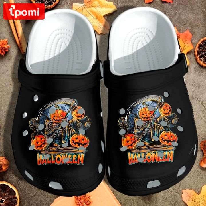 Crocs outfit - halloween black ghost pumpkins crocs crocband clogs - 828 Crocs Outfit