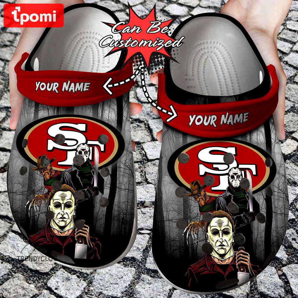 Crocs outfit - halloween crocs personalized san francisco 49ers horror movie clogs crocband shoes - 994 Crocs Outfit