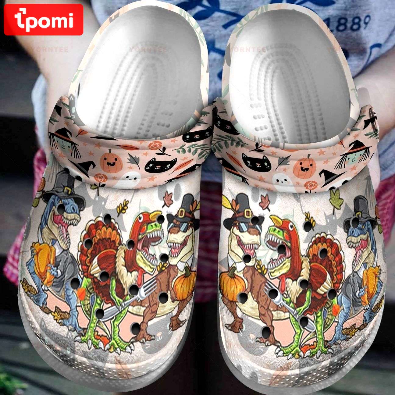 Crocs outfit - halloween dinosaur thanksgiving crocs crocband clogs - 1017 Crocs Outfit