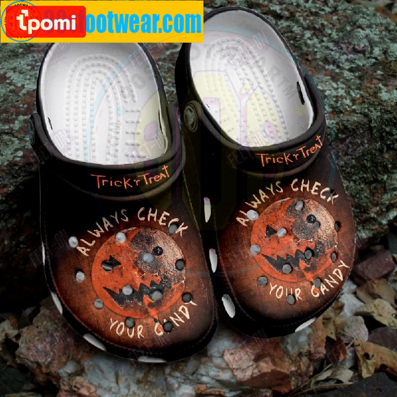 Crocs outfit - halloween movie crocs always check your candy tricks or treat classic clogs - 1072 Crocs Outfit