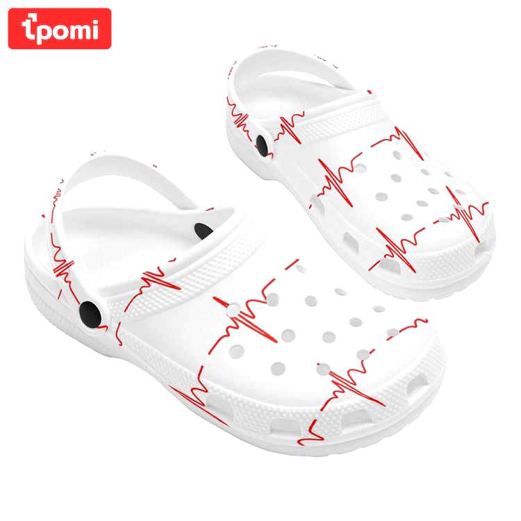 Crocs outfit - nurse and healthcare workers heartbeat crocs clogs shoes - 1517 Crocs Outfit