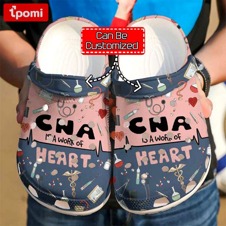 Crocs outfit - nurse cna a work of heart personalized clog crocs shoes - 1524 Crocs Outfit