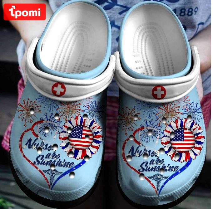 Crocs outfit - nurse fireworks sunflower 4th of july crocs crocband clogs - 1532 Crocs Outfit