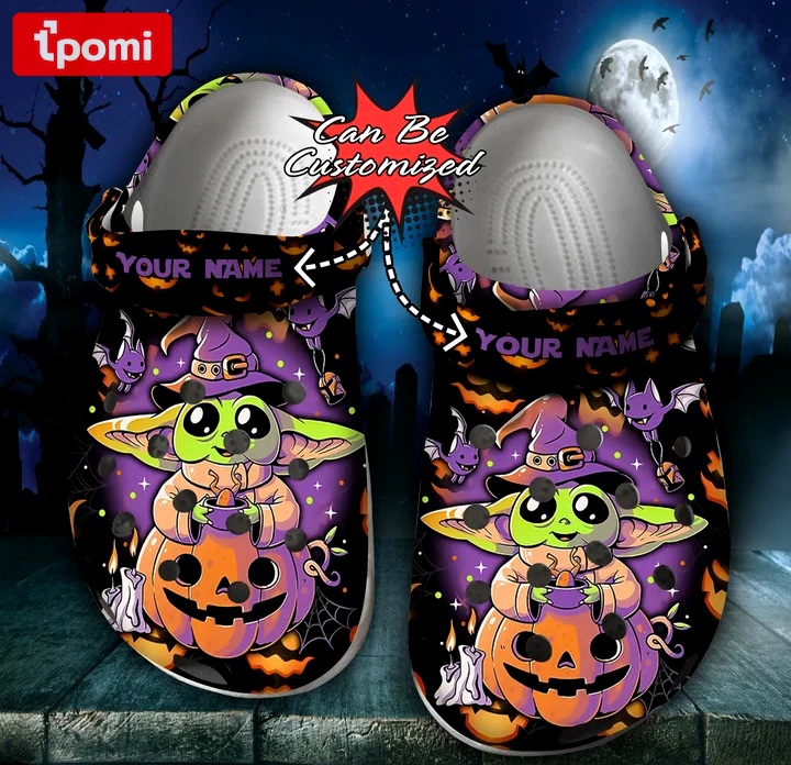 Crocs outfit - personalized baby yoda witch pumpkin halloween crocs clogs crocband shoes - 1619 Crocs Outfit
