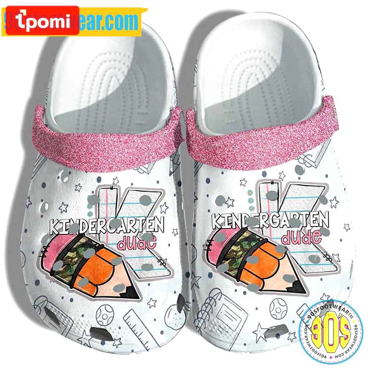 Crocs outfit - personalized crocs for teachers – kindergarten dude clogs - 1674 Crocs Outfit