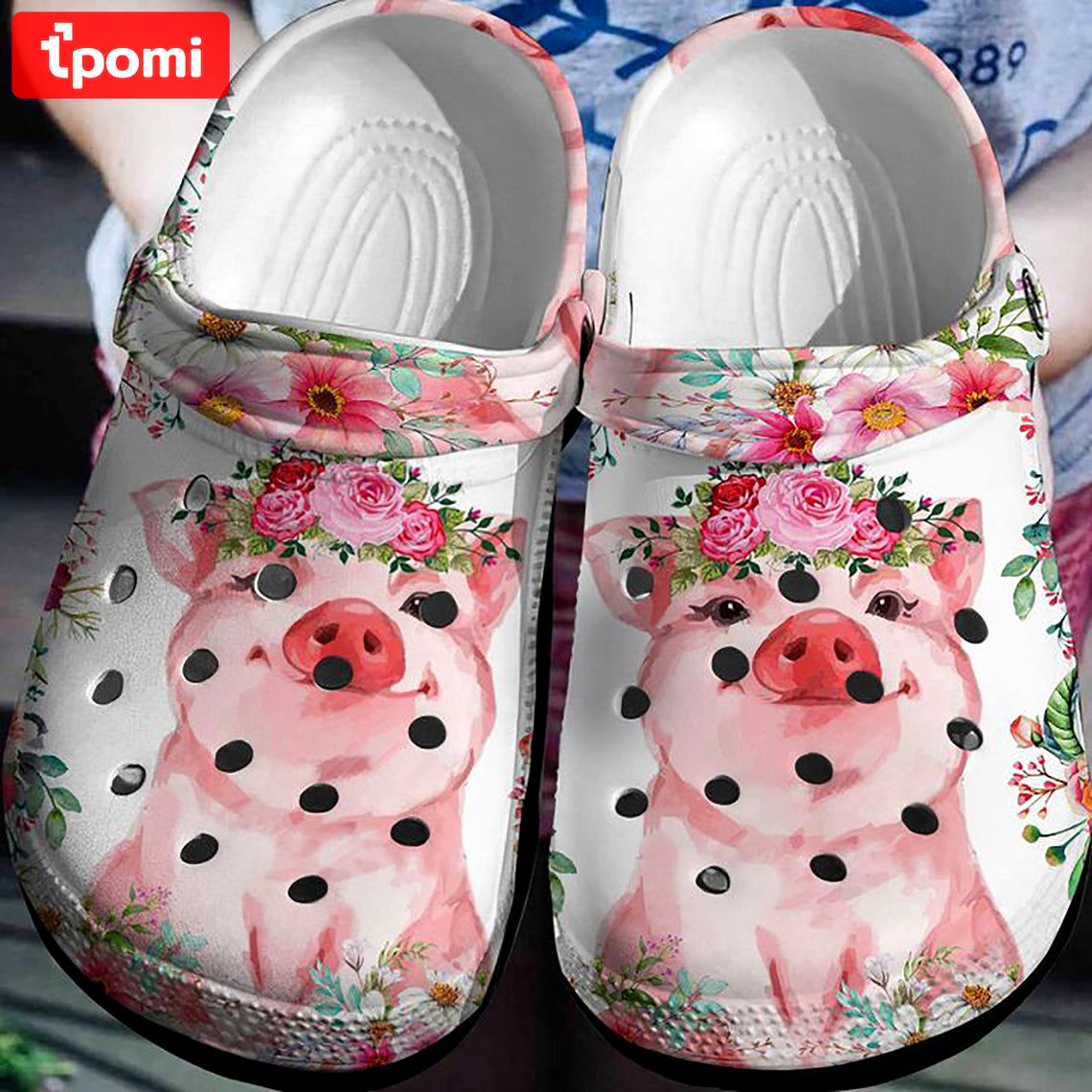 Crocs outfit - pig flower farmer crocband crocs clogs - 1863 Crocs Outfit