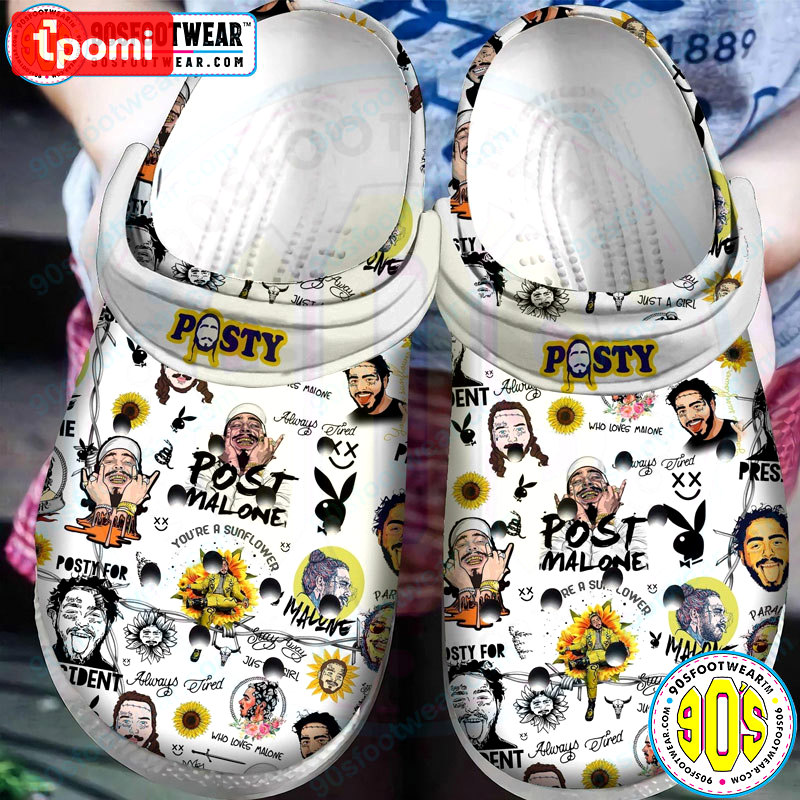 Crocs outfit - post malone crocs post malone posty funny white clog shoes - 1923 Crocs Outfit