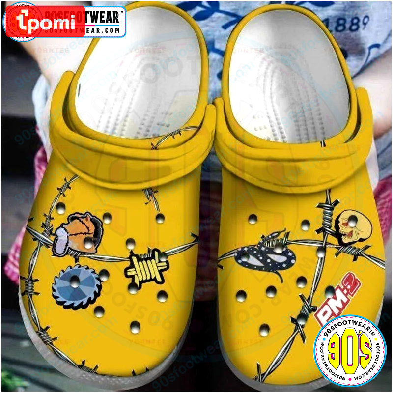 Crocs outfit - post malone crocs post malone rapper pm-2 yellow clog shoes - 1927 Crocs Outfit