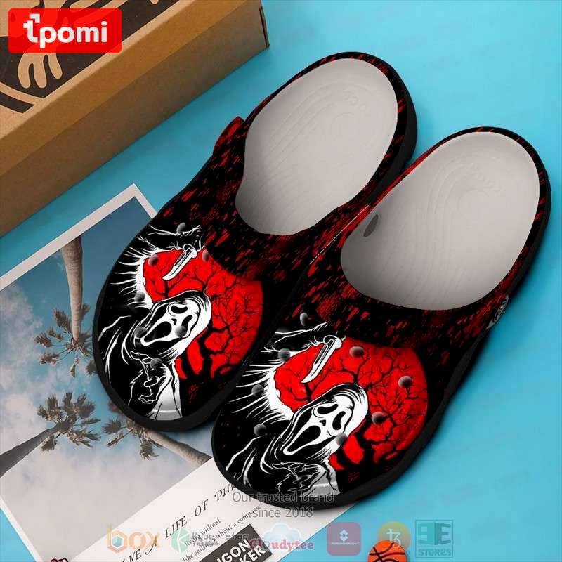 Crocs outfit - scream ghostface red horror moon crocs crocband clogs shoes - 1999 Crocs Outfit