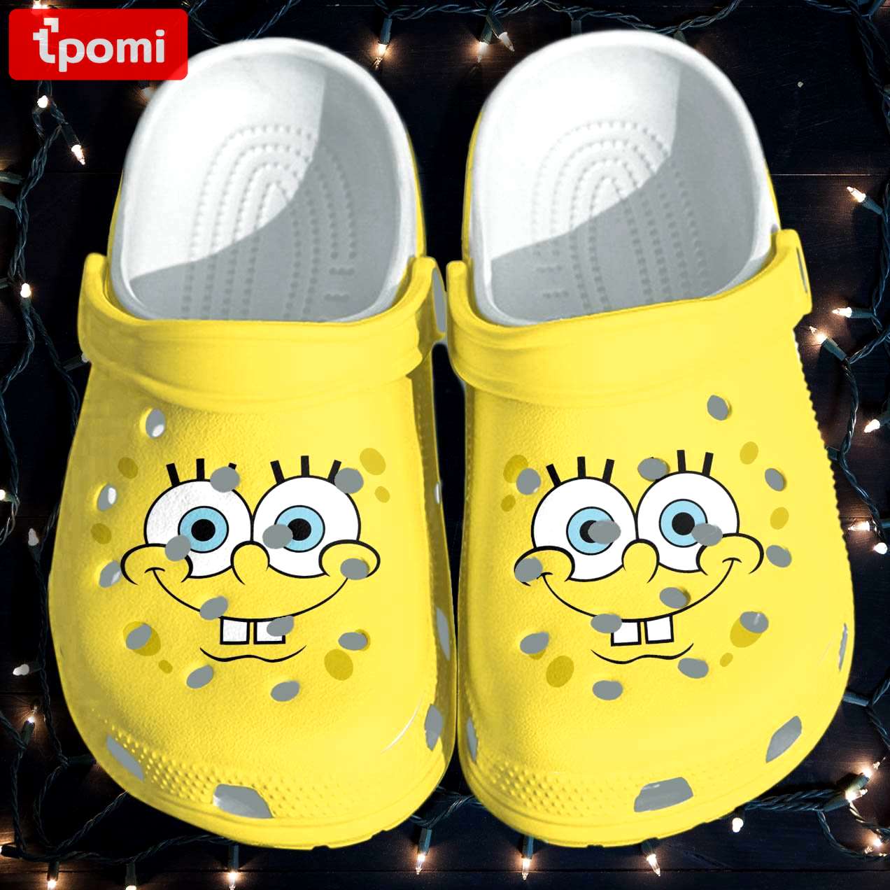 Crocs outfit - sponge cheese face sponge funny bob cute crocs crocband clog shoes - 2037 Crocs Outfit