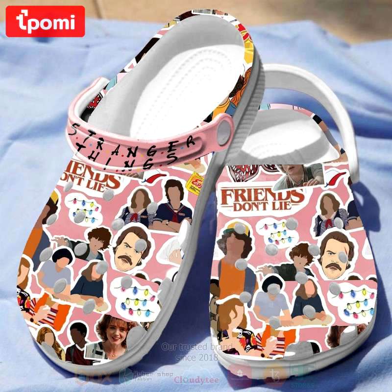 Crocs outfit - stranger things friends don’t lie crocs crocband clogs shoes - 2112 Crocs Outfit