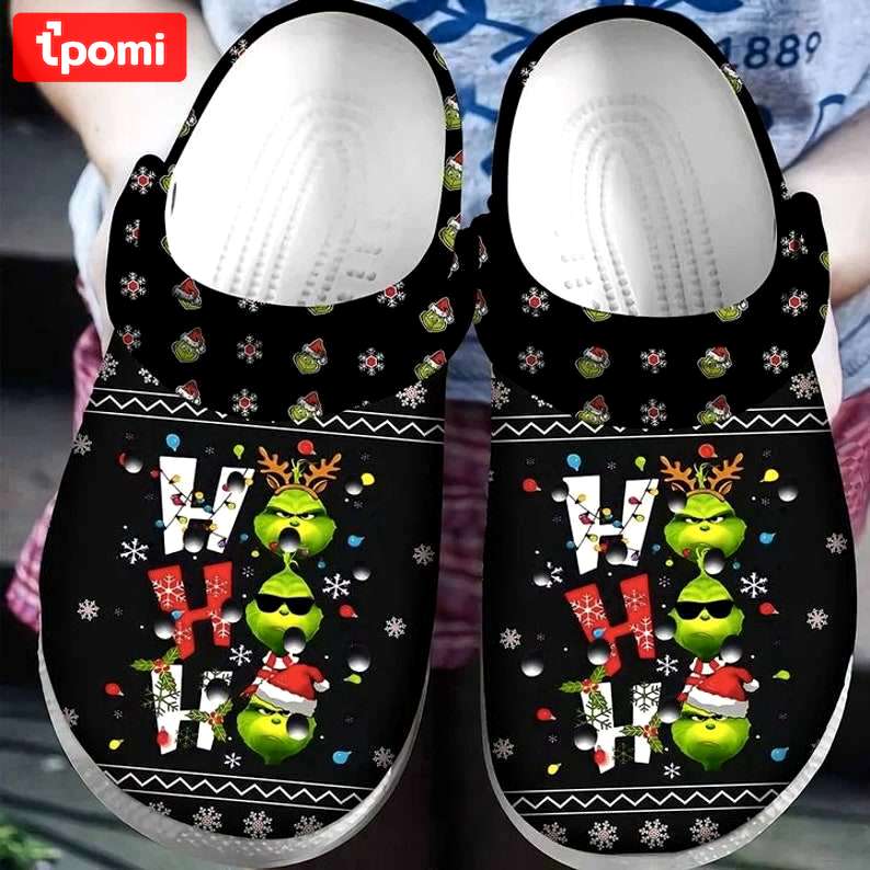Crocs outfit - the grinch face hohoho funny christmas crocs clogs crocband shoes - 2203 Crocs Outfit