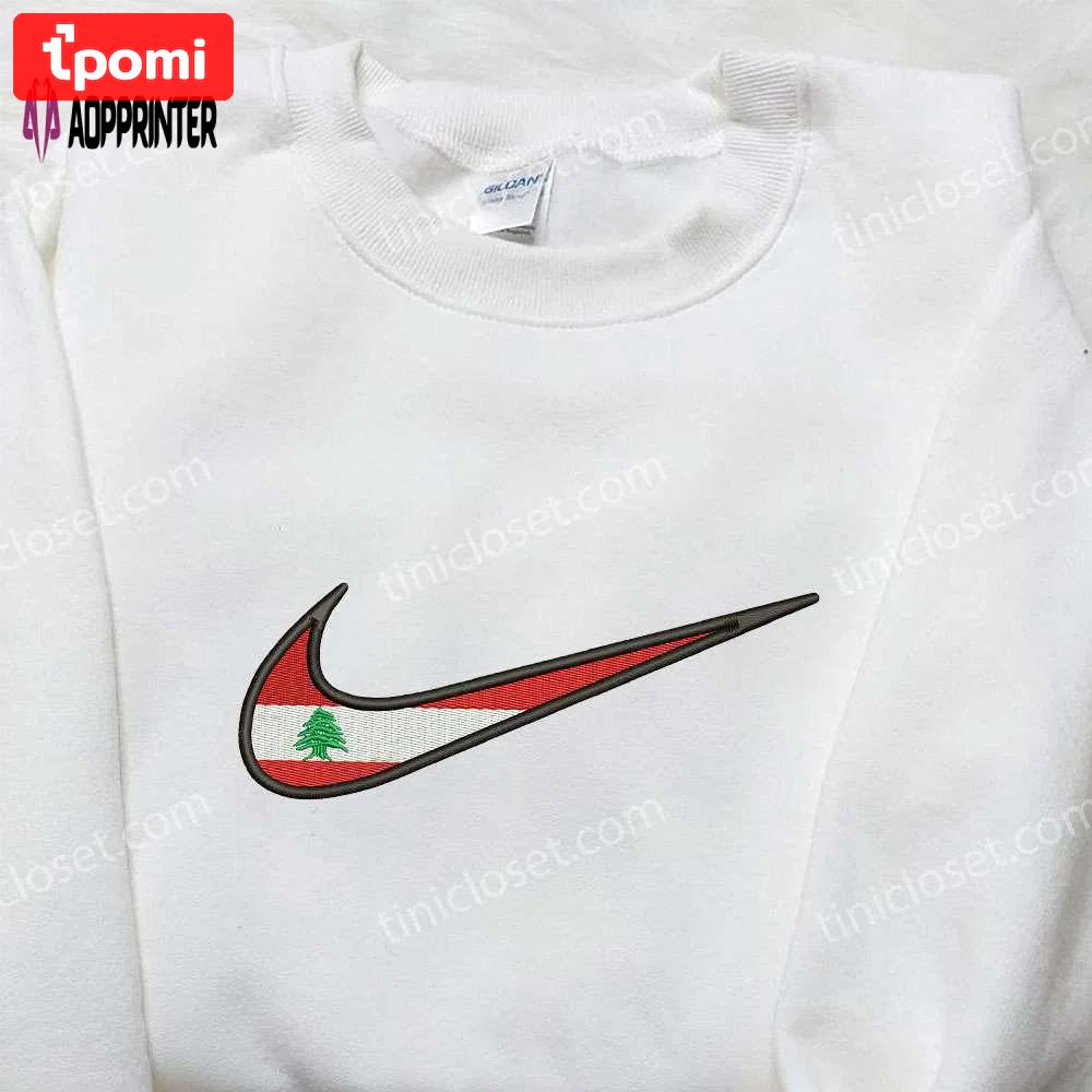 Custom nike embroidered shirt – perfect gift for husband flag design Embroidered Shirt
